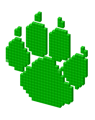 green paw print Cursor